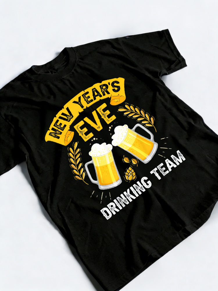 New Year's Drinking Team Beer Happy New Year Gift T-Shirt