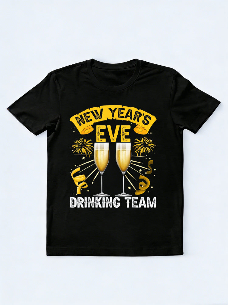 New Year's Drinking Team Champagne Happy New Year Gift T-Shirt
