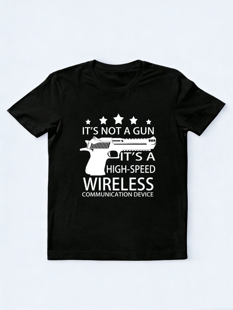 Not A Gun, High-Speed Wireless Communication Device Halloween Spooky Season Vibe T-shirt
