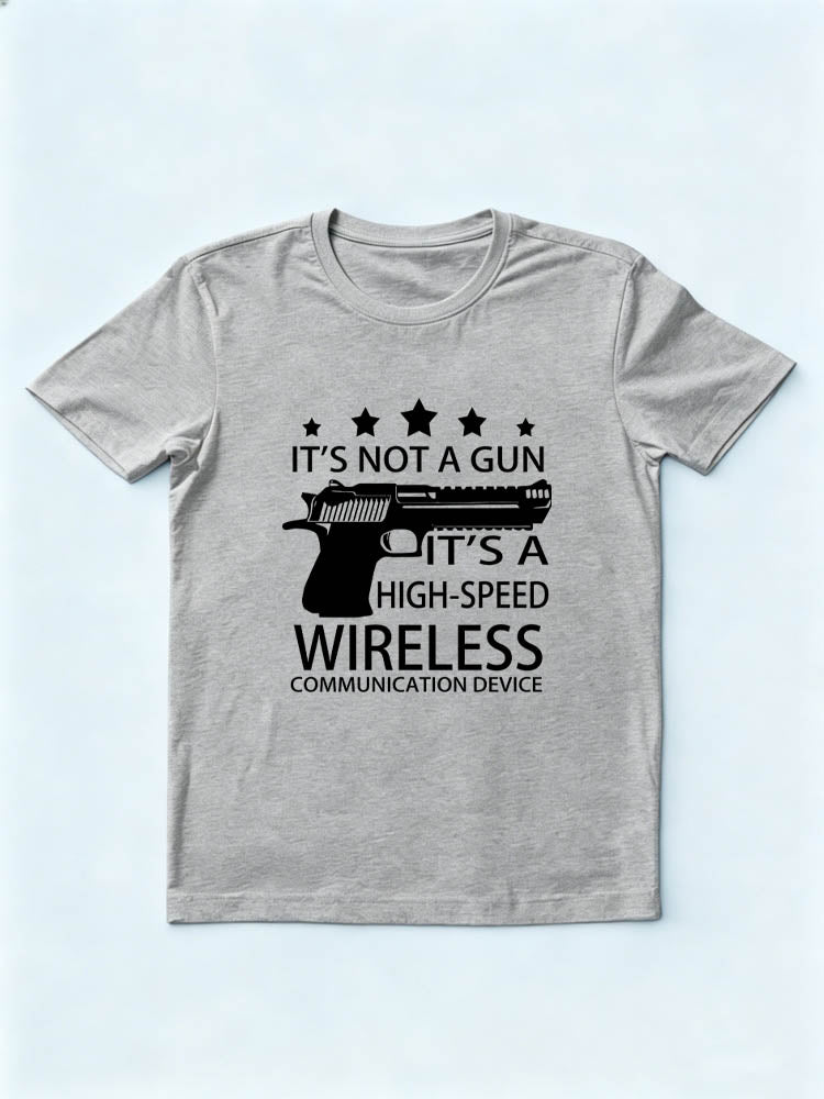 Not A Gun, High-Speed Wireless Communication Device Halloween Spooky Season Vibe T-shirt