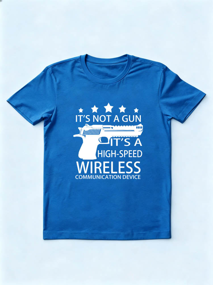 Not A Gun, High-Speed Wireless Communication Device Halloween Spooky Season Vibe T-shirt