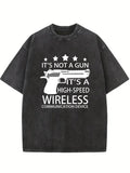 Not A Gun, High-Speed Wireless Communication Device Halloween Spooky Season Vibe Washed T-shirt