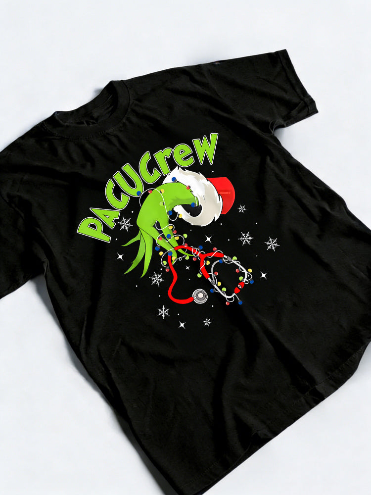 Nurse Stethoscope PACU Crew Christmas Gift T-shirt