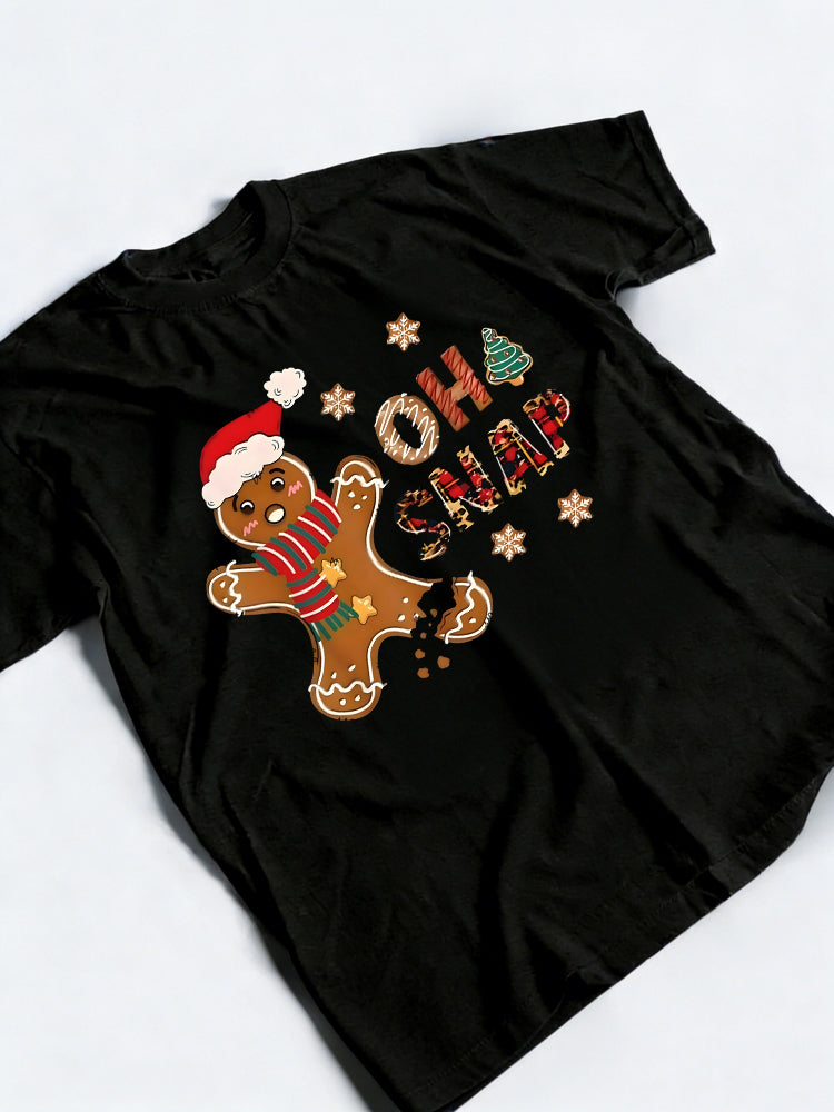 Oh Snap Gingerbread Man Merry Christmas Gift T-shirt