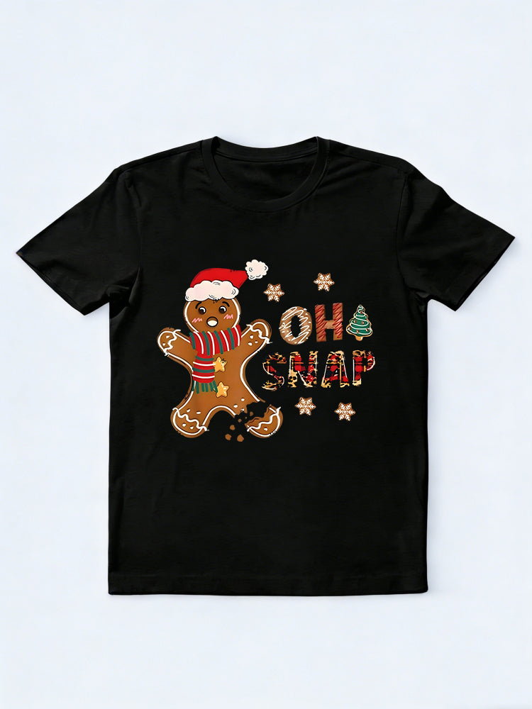 Oh Snap Gingerbread Man Merry Christmas Gift T-shirt