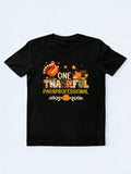 One Thankful Paraprofessional Turkey Autumn Thanksgiving Gift T-Shirt
