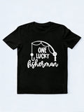 One Lucky Fishman His Best Catch Couple Gift T-shirt
