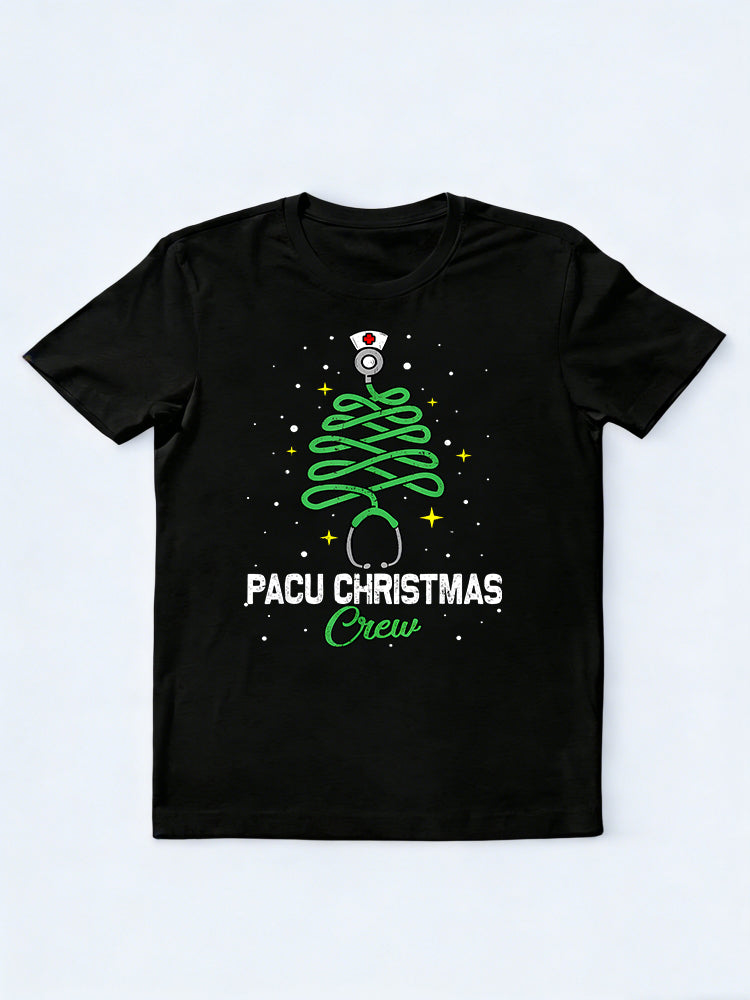 Pacu Crew Cute Tree Lights Nurse Christmas Gift T-shirt