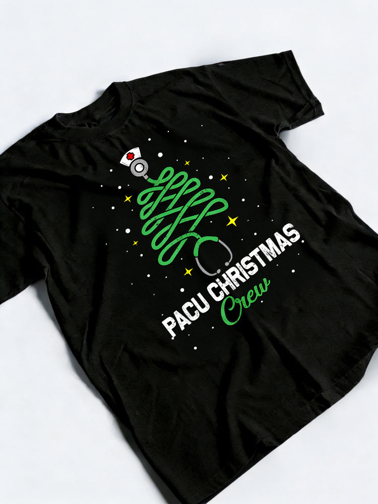 Pacu Crew Cute Tree Lights Nurse Christmas Gift T-shirt