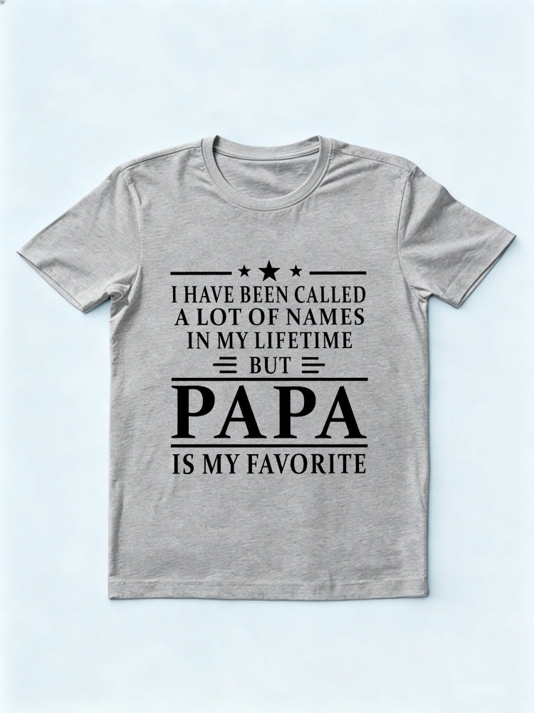 Papa Is My Favorite Name Father's Day Gift T-shirt