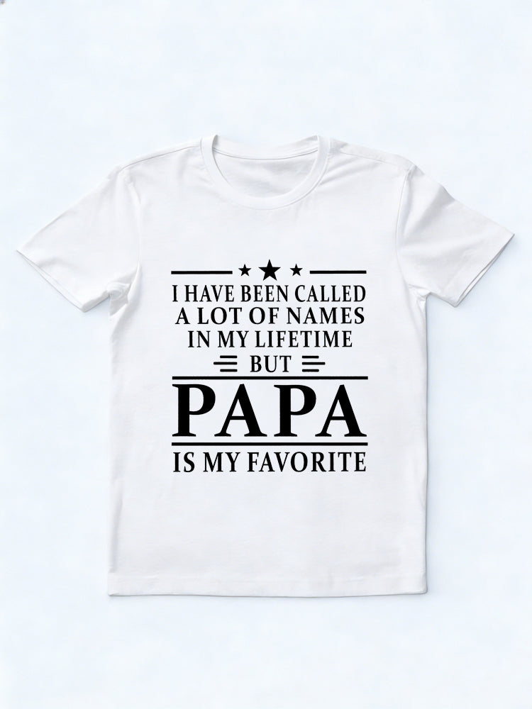 Papa Is My Favorite Name Father's Day Gift T-shirt