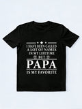 Papa Is My Favorite Name Father's Day Gift T-shirt