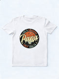 Papa Like A Grandpa Only Cooler Vintage Retro Happy Father‘s Day Gift T-Shirt