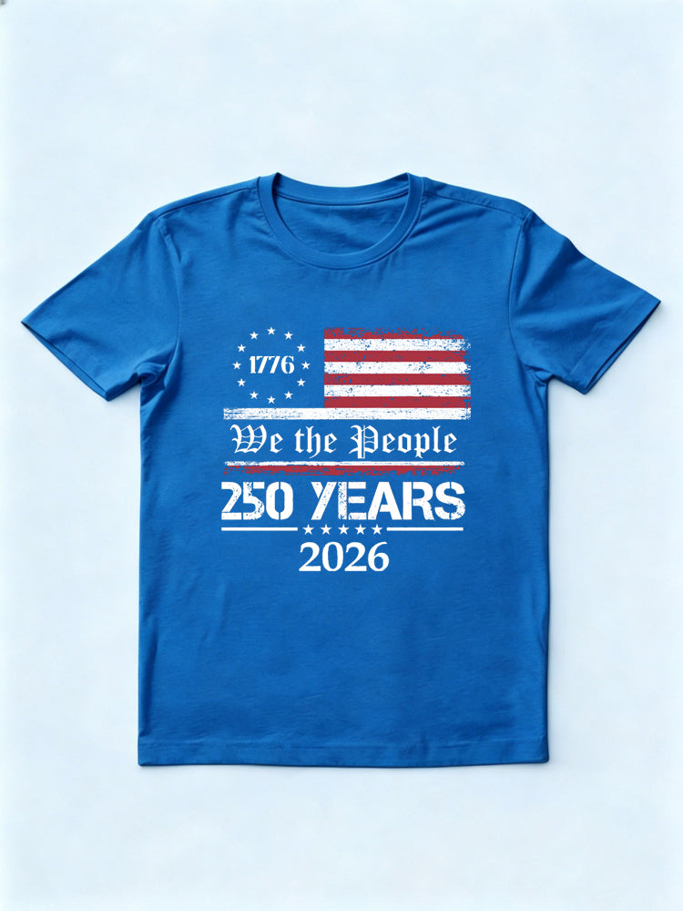 Patriotic USA Flag 250 YearsWe The People 4th of July Gift T-shirt
