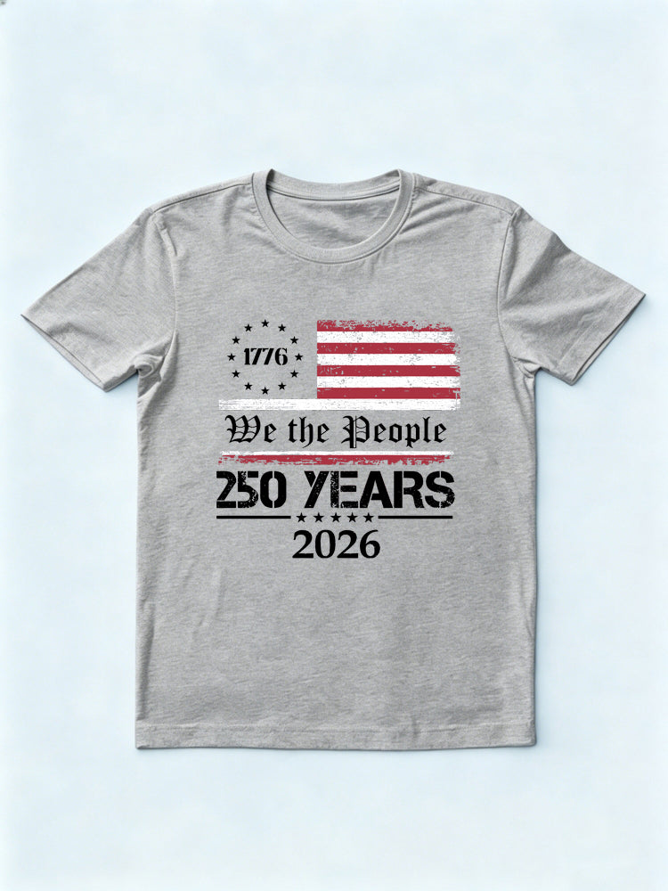 Patriotic USA Flag 250 YearsWe The People 4th of July Gift T-shirt