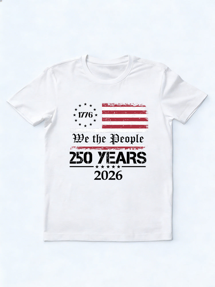 Patriotic USA Flag 250 YearsWe The People 4th of July Gift T-shirt