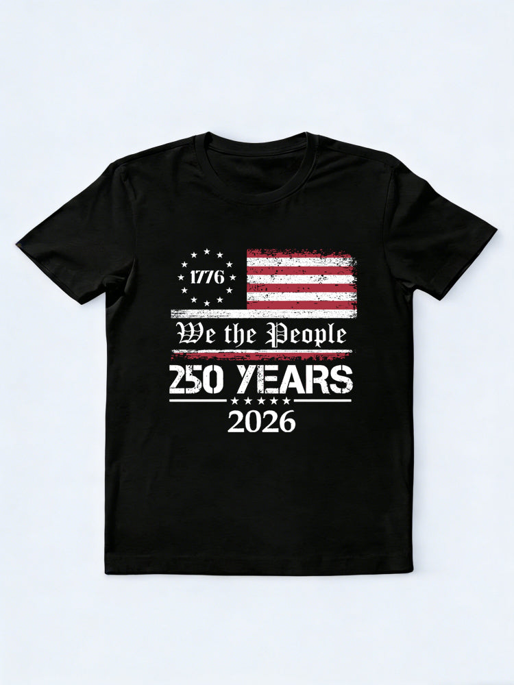 Patriotic USA Flag 250 YearsWe The People 4th of July Gift T-shirt
