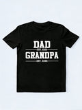 Personalized Dad Est Grandpa Est Gift T-shirt