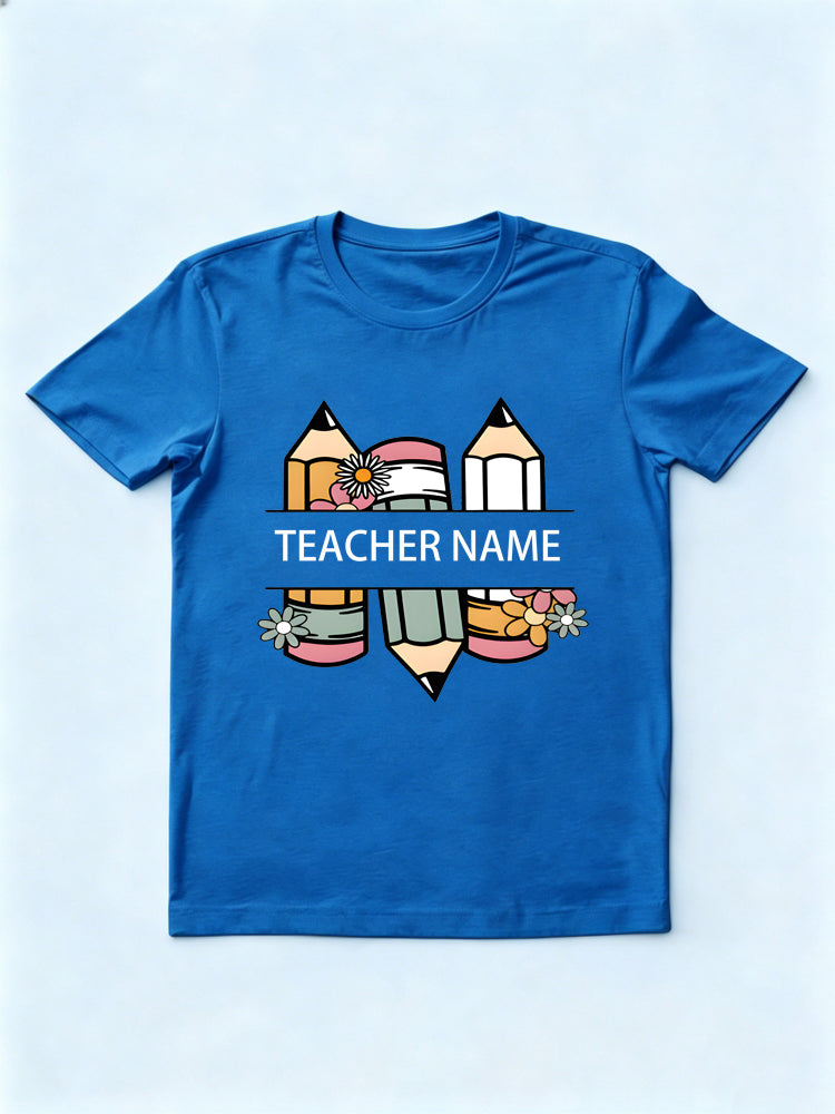 Leave Notes/ Message for Personalized Teacher Back To School T-Shirt