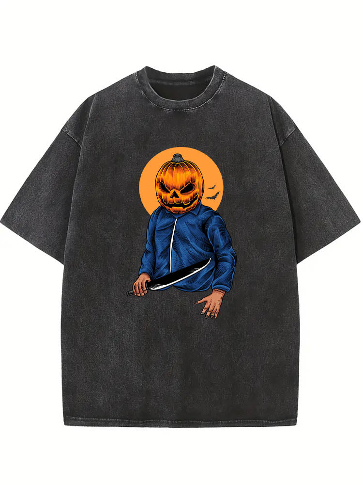 Peter Peter Pumpkin Killer Scary Halloween Vibe Washed T-shirt