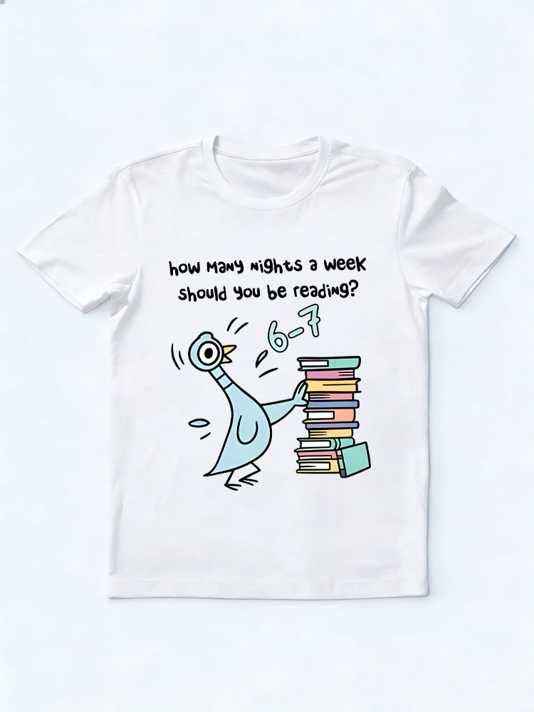 Pigeon 6-7 Reading  Book Lover Librarian Back To School T-shirt