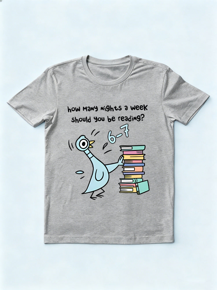 Pigeon 6-7 Reading  Book Lover Librarian Back To School T-shirt