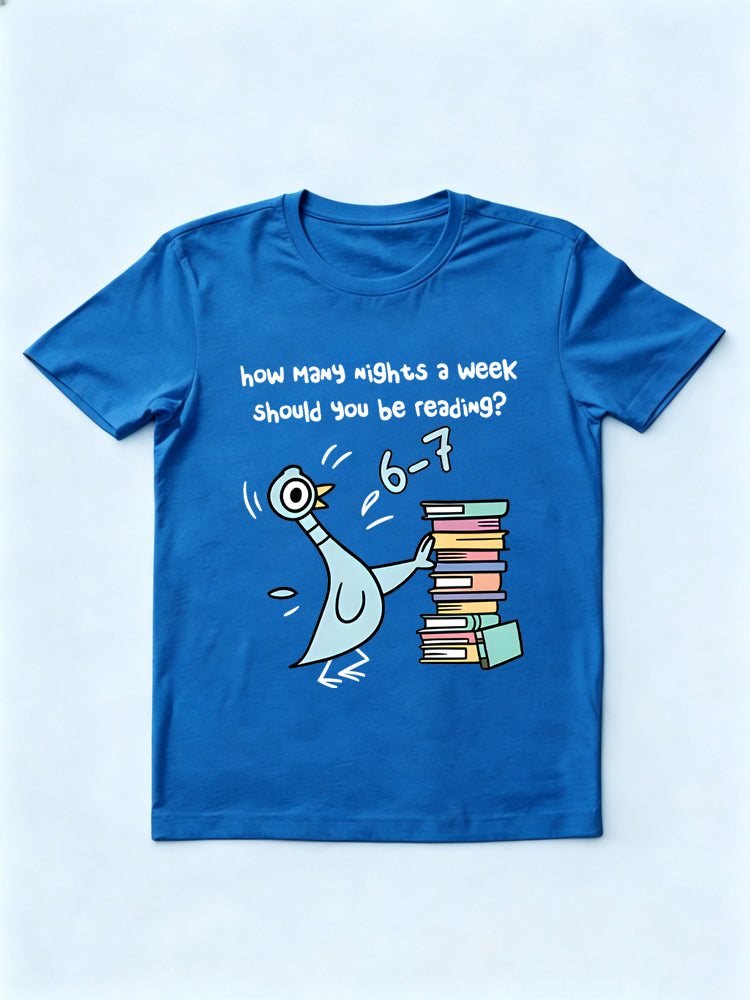 Pigeon 6-7 Reading  Book Lover Librarian Back To School T-shirt