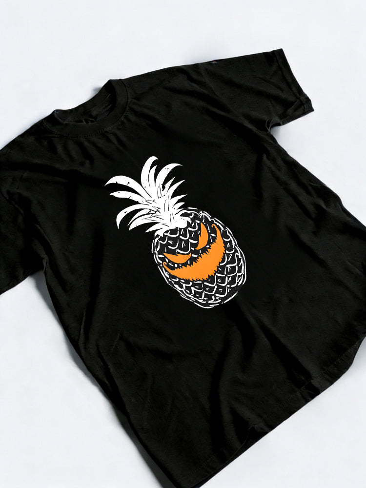 Pineapple Pumpkin Spooky Scary Halloween Gift T-Shirt