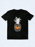 Pineapple Pumpkin Spooky Scary Halloween Gift T-Shirt