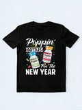 Poppin' Bottles for New Year ICU Nurses New Year Gift T-Shirt
