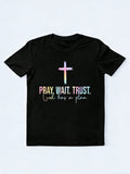 Pray Wait Trust God Has A Plan Tie Dye Faith Religious Easter Gift T-Shirt