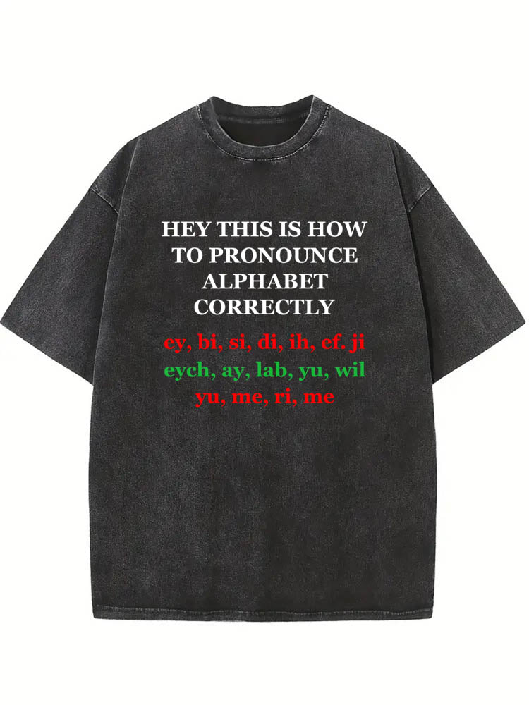 Pronounce Alphabet Correctly Christmas Season Vibe Washed T-shirt