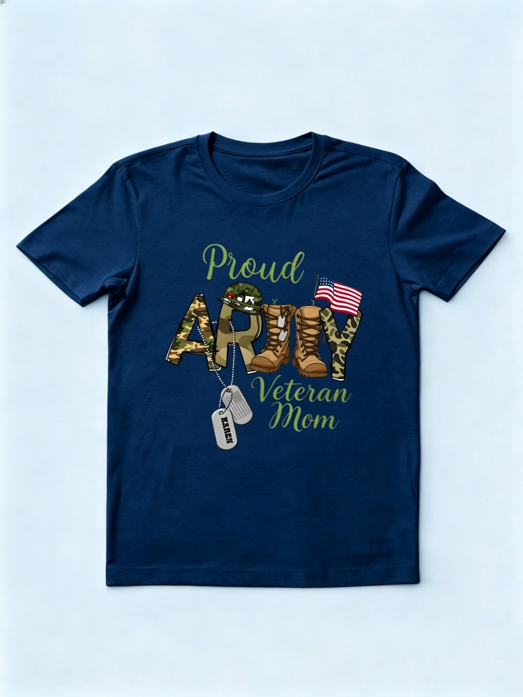 Proud Army Veteran Mom mother's Day Gift T-shirt