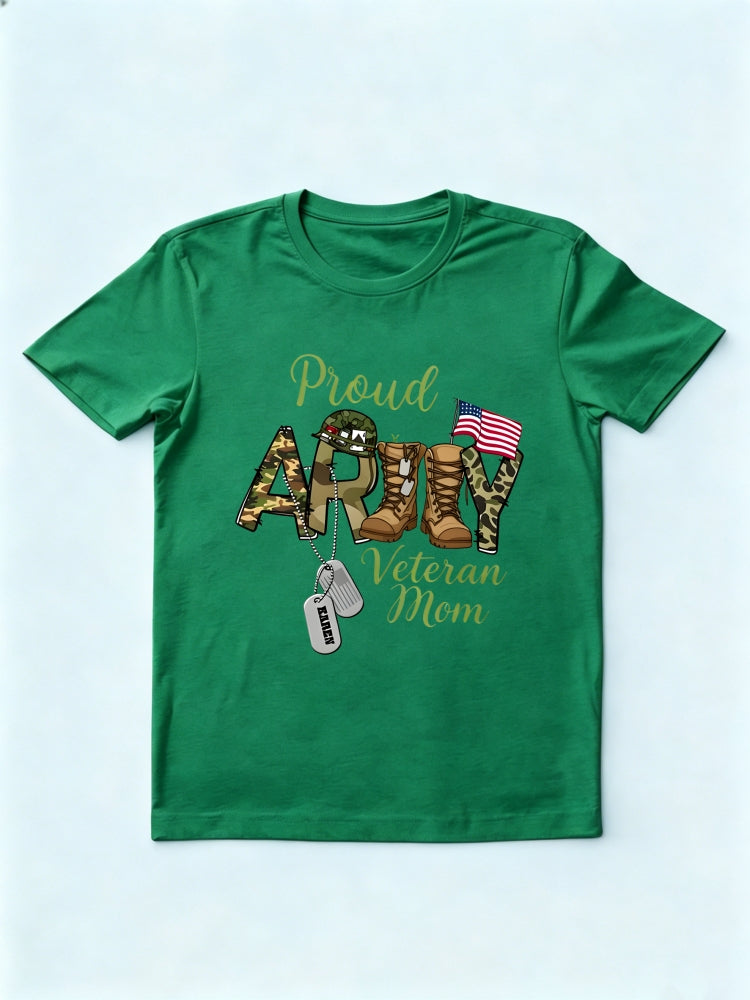 Proud Army Veteran Mom mother's Day Gift T-shirt