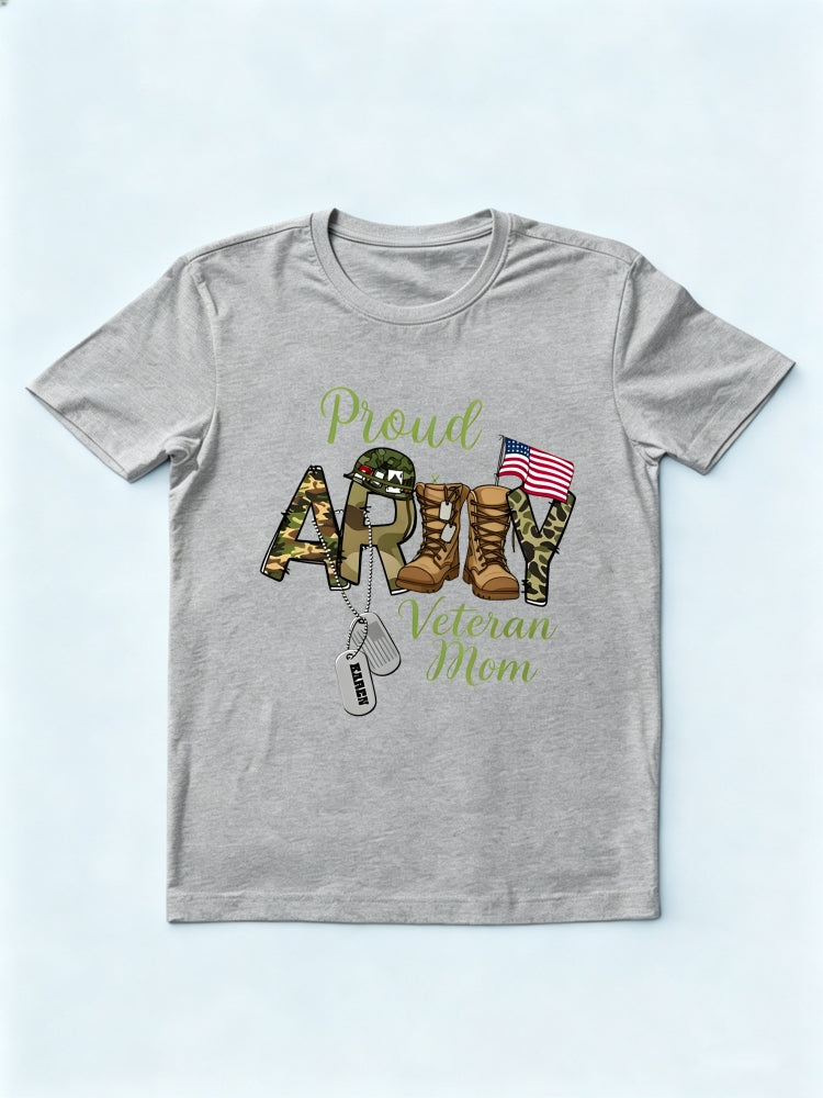 Proud Army Veteran Mom mother's Day Gift T-shirt