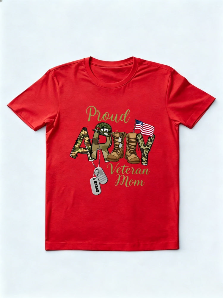 Proud Army Veteran Mom mother's Day Gift T-shirt