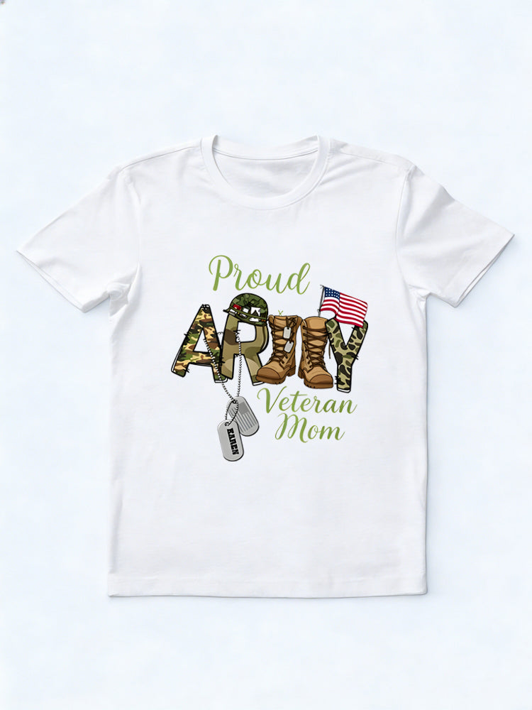 Proud Army Veteran Mom mother's Day Gift T-shirt