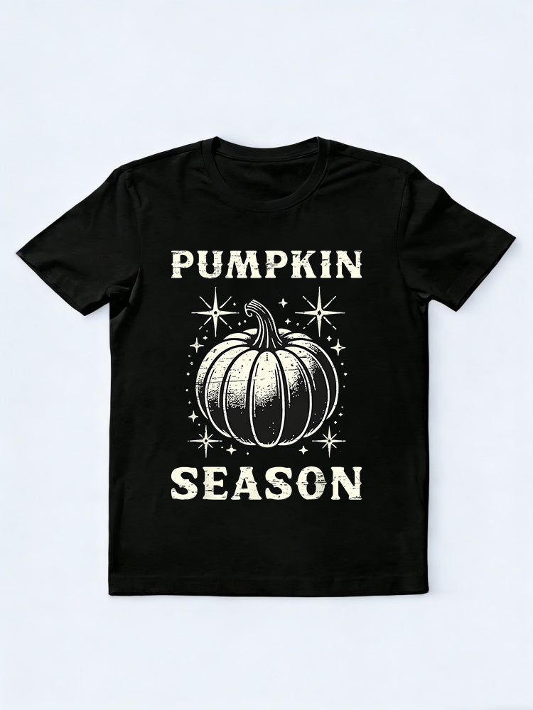 Pumpkin Season Stars Retro Halloween Gift T-Shirt