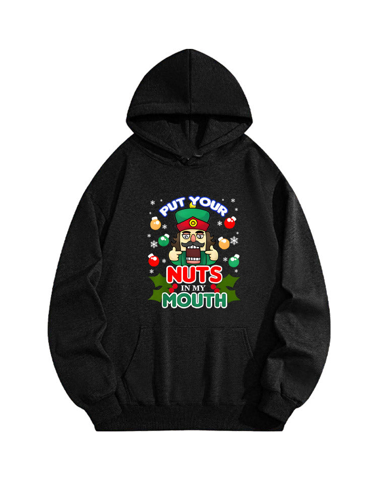 Put Your Nuts In My Mouth Funny Christmas Hoodie