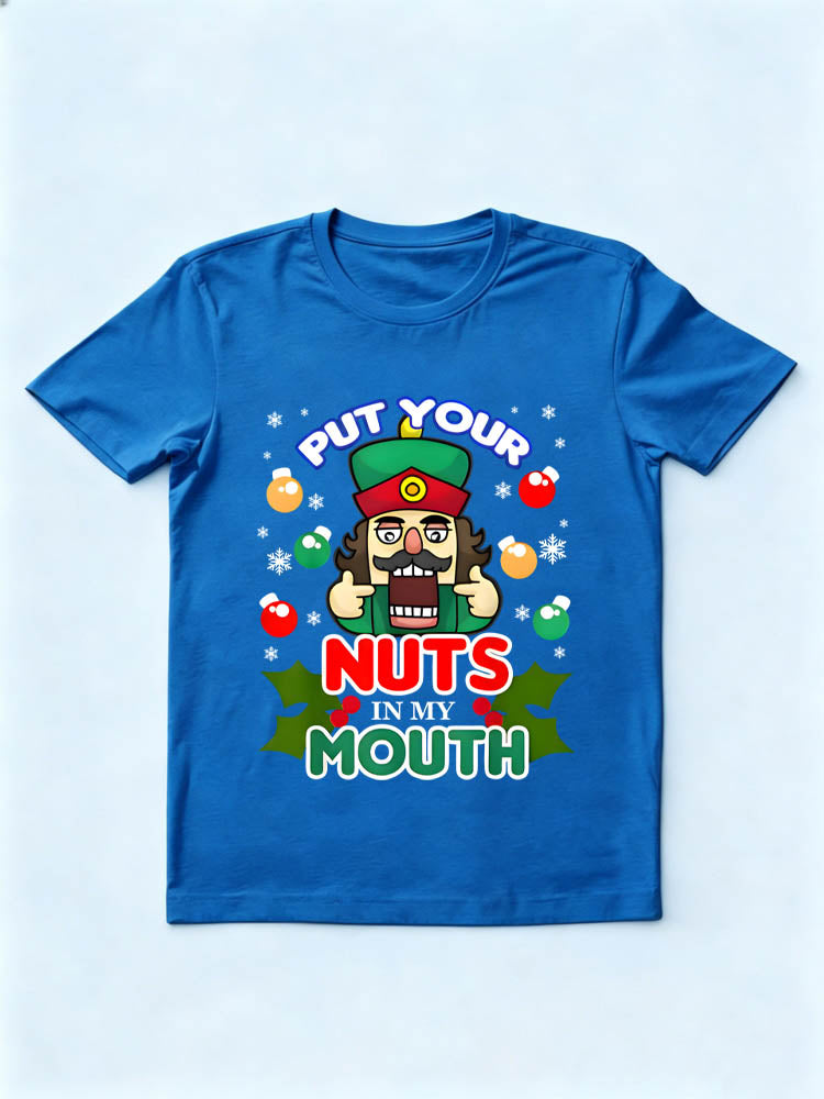 Put Your Nuts In My Mouth Funny Christmas T-shirt