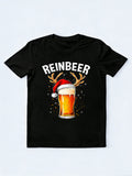 Reinbeer Winedeer Santa Hat Reindeer Christmas Gift T-shirt