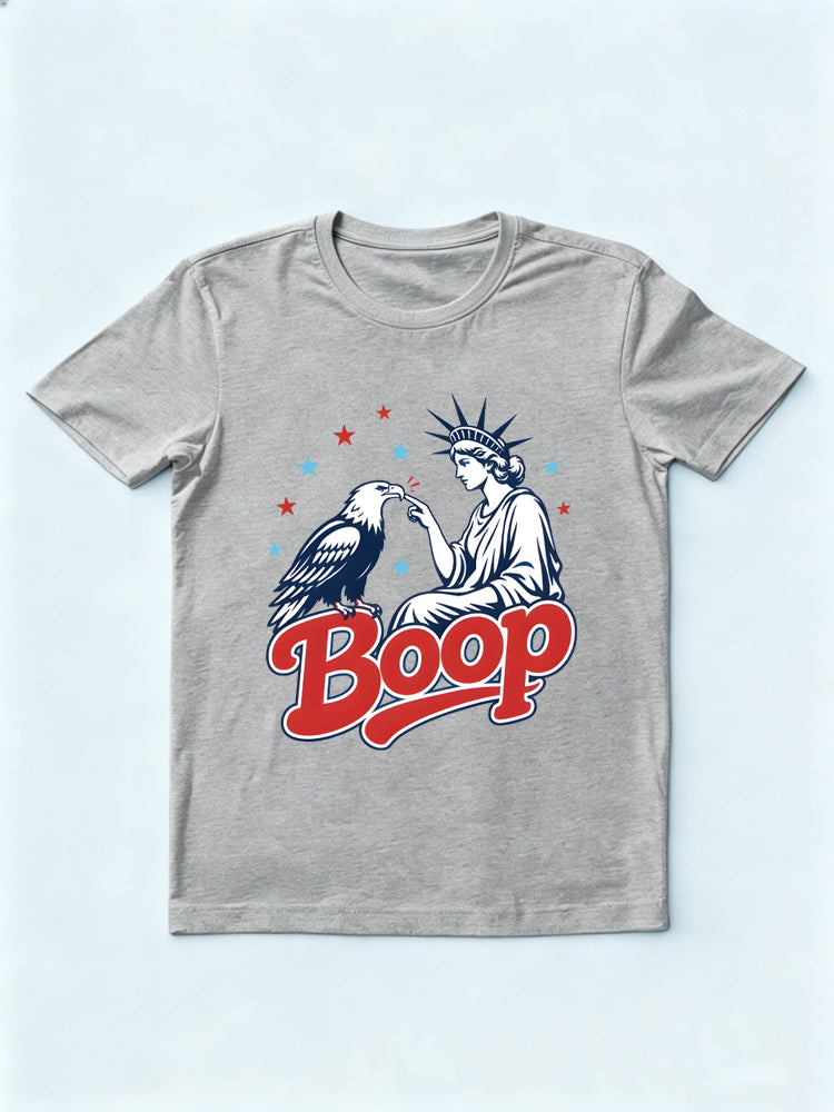 Retro America Boop Eagle Patriotic 4th July T-shirt
