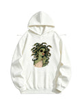 Retro Medusa Lollipop Spooky Season Halloween Vibe Hoodie