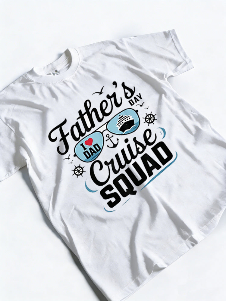Retro Nautical Family Group 2026 Happy Father‘s Day Gift T-Shirt