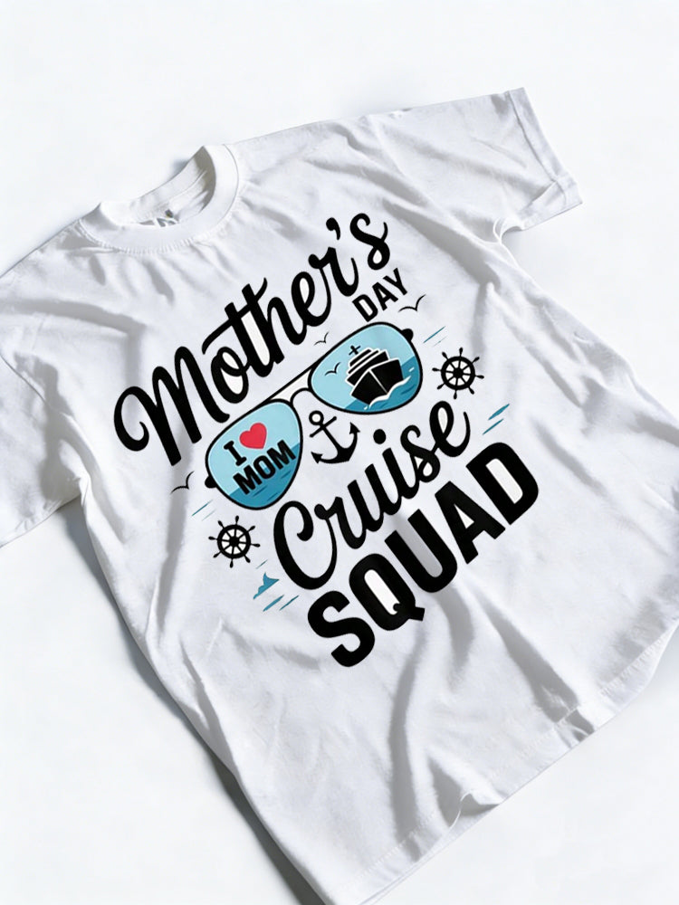 Retro Nautical Family Group Cruise Mother's Day Gift T-Shirt