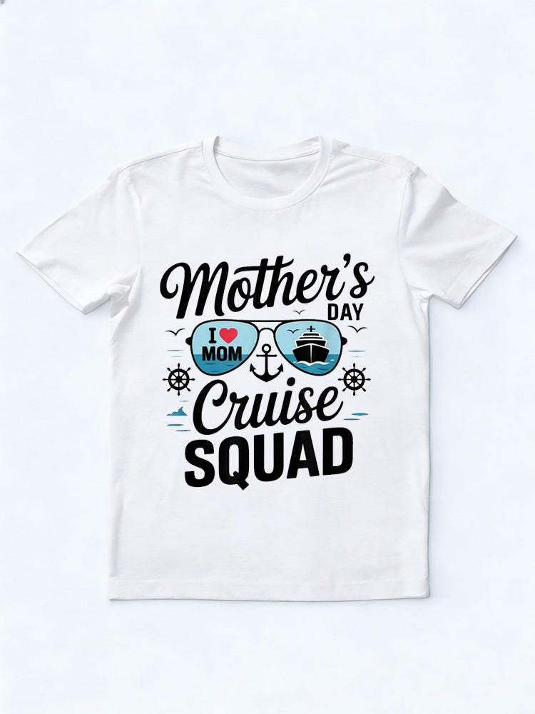 Retro Nautical Family Group Cruise Mother's Day Gift T-Shirt