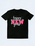 Retro Pink Happy New Year Gift T-Shirt