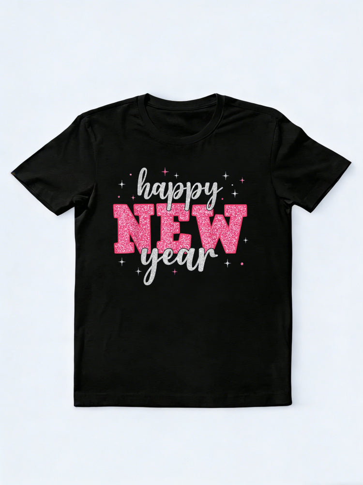 Retro Pink Happy New Year Gift T-Shirt