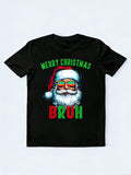 Retro Santa Bruh Family Christmas Gift T-shirt
