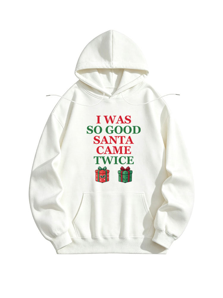 Santa Came Twice Christmas Season Vibe Hoodie